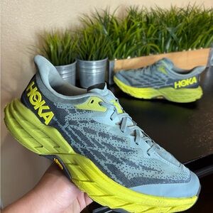 Hoka One One Speedgoat 5 Blue Green 1123157SBDCT Men’s Size 9D Wide Retail $185